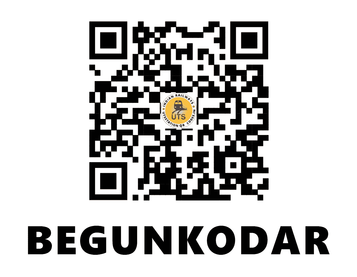 UTS QR Code for BEGUNKODAR - BKDR (SE - WEST BENGAL)